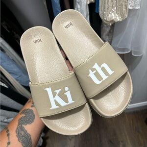 KITH Nude White Pool Slides Sandals 36